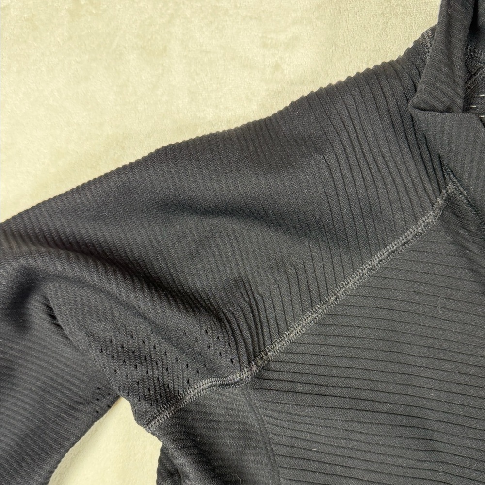 Athleta Size XS Rye Black Ribbed Performance Full-Zip Jacket - Picture 4 of 10